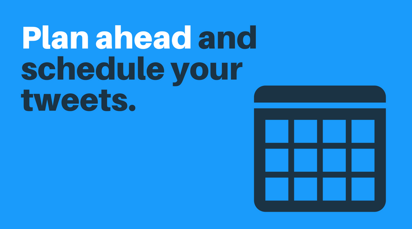 Schedule your tweets to save time in the long run.